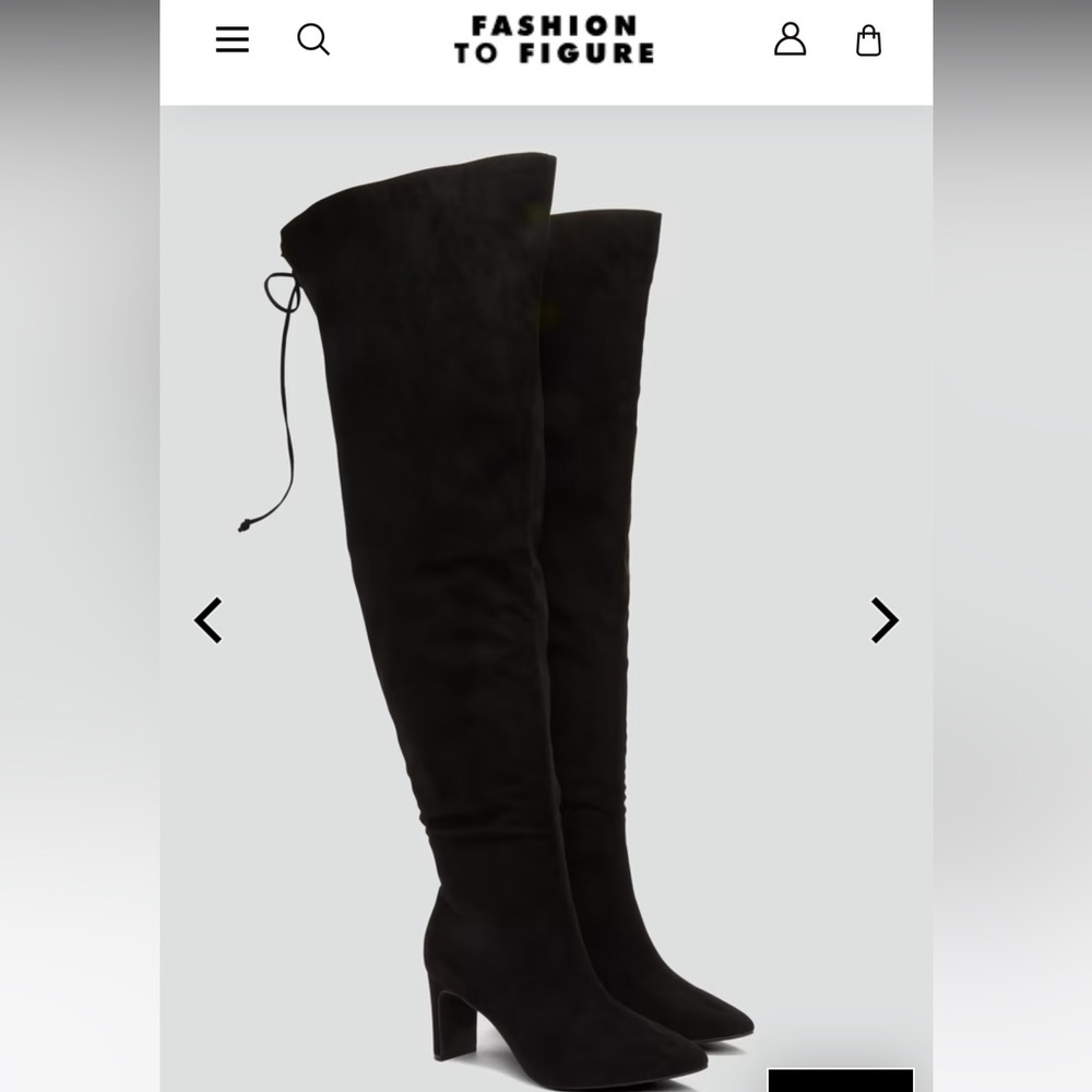 Wide width thigh high boots